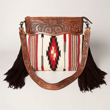 American Darling Large Crossbody Hand Tooled Saddle Blanket Genuine Leather Women Bag Western Handbag Purse